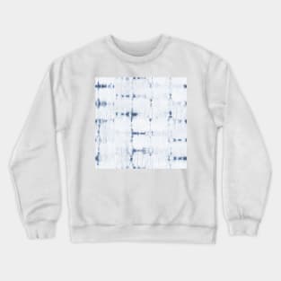 Soft texture of Shibori squares - navy blue and white Crewneck Sweatshirt